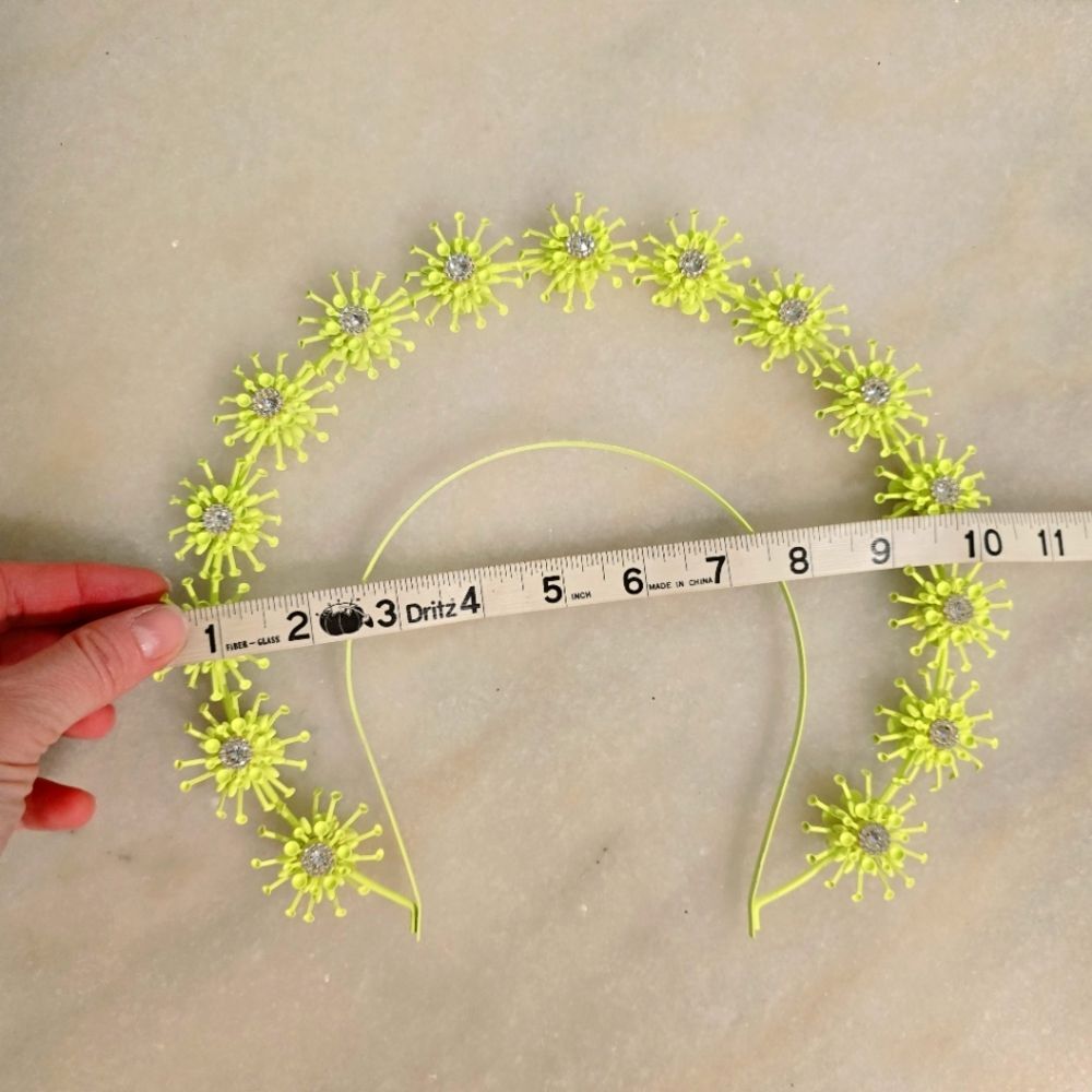 Carbickova Colourful Festival Halo Crown In neon yellow - Picture 8 of 10